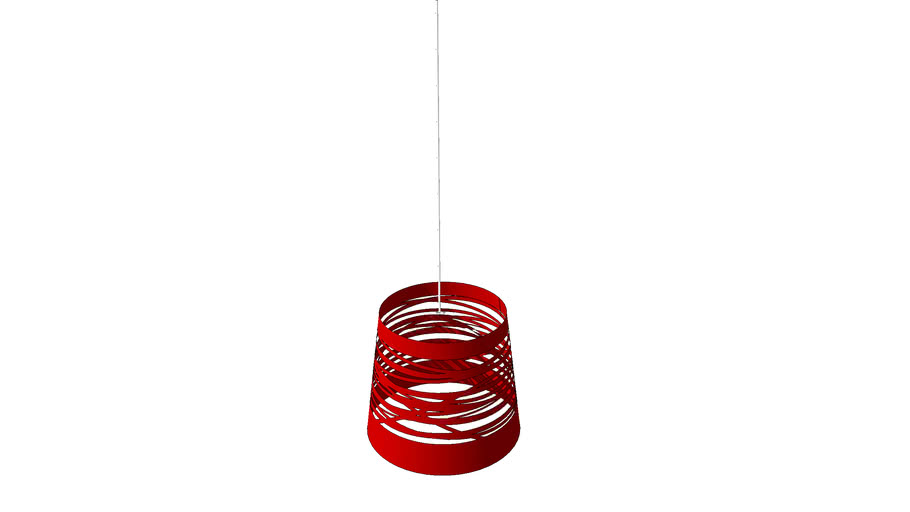 Foscarini Pendelleuchte Tress Grande Rot 3d Warehouse