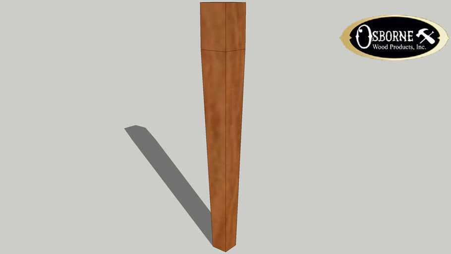 Tapered (2Sided) Dining Table Leg (29' x 31/2') 3D Warehouse