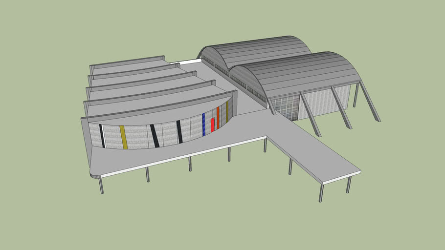 Auditorio y Biblioteca de la Facultad de Ingeniería de la UCV | 3D ...