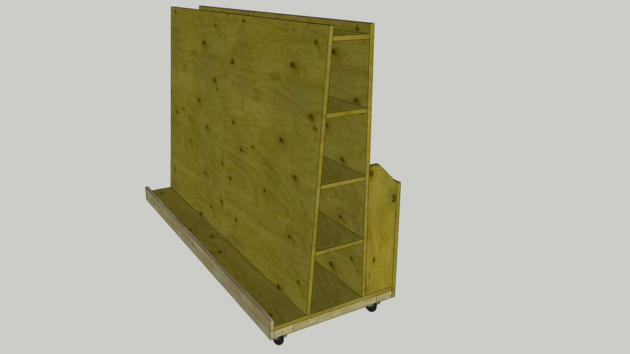 Plywood Lumber Storage Cart 3d Warehouse, Wood Storage Cart Plans