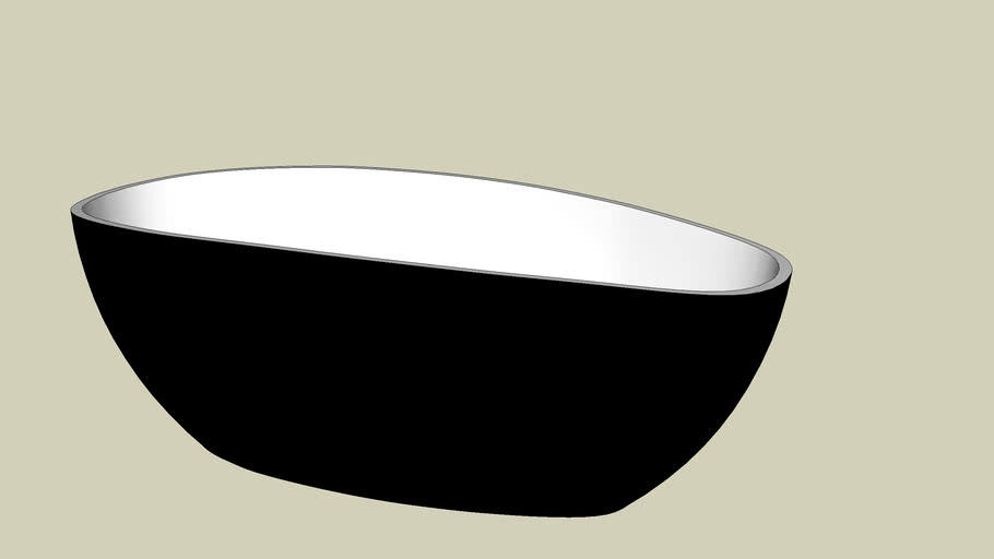 Baignoire Ilot Stori Noire 3d Warehouse