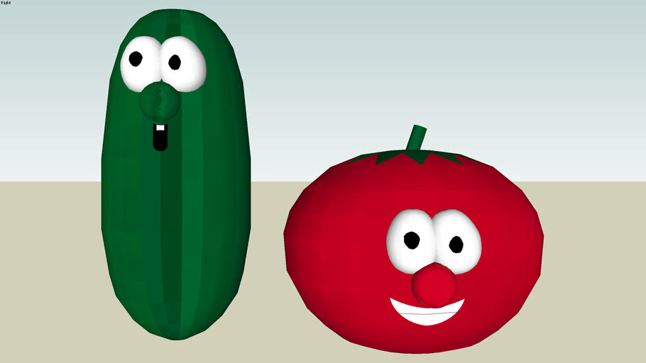 Veggie Tales Larry the Cucumber and Bob the Tomato 3D Warehouse