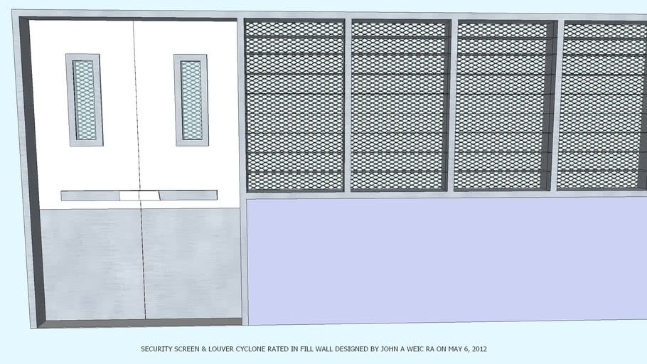 EXIT DOORS & SECURITY SCREEN & LOUVERS BY JOHN A WEICK RA 3D Warehouse