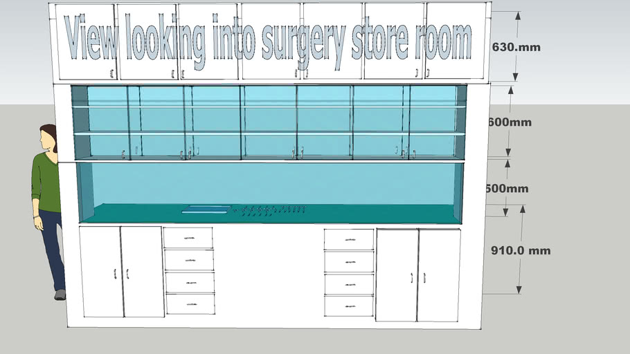 2 way surgery cupboard 3D Warehouse