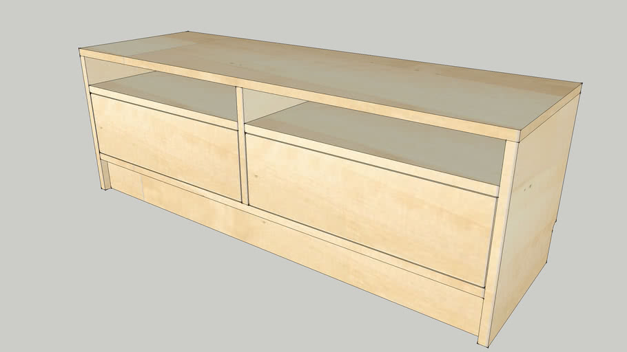 IKEA_BENNO_TV_bench_birch_veneer 3D Warehouse
