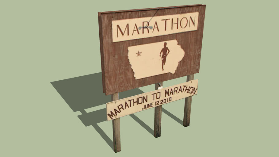 Sign Marathon, Iowa 3D Warehouse