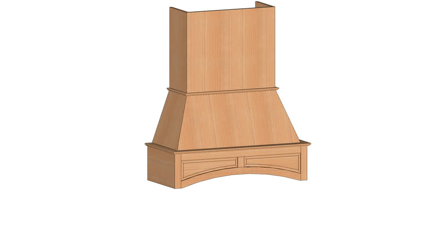 Heritage Hood 42 Wide Shown With Optional Chimney 3d Warehouse