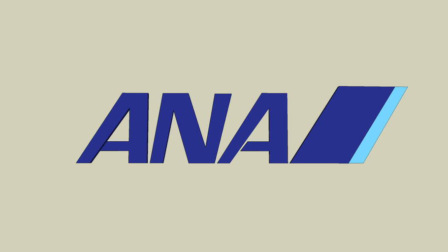 Ana All Nippon Airways Stamper Logo 3d Warehouse