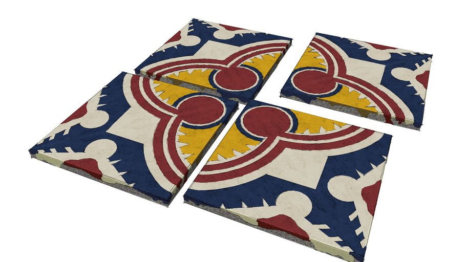 Baldosa cerámica artesanal 30x30 | 3D Warehouse