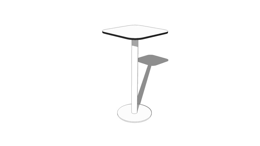 MARK Product Disc Pedestal Table - Rounded Square Top - 400mm