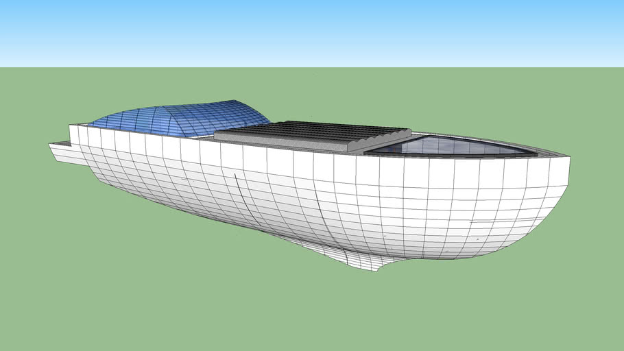 Cabin Cruiser Speed Boat Full Detail With Interior And Layers
