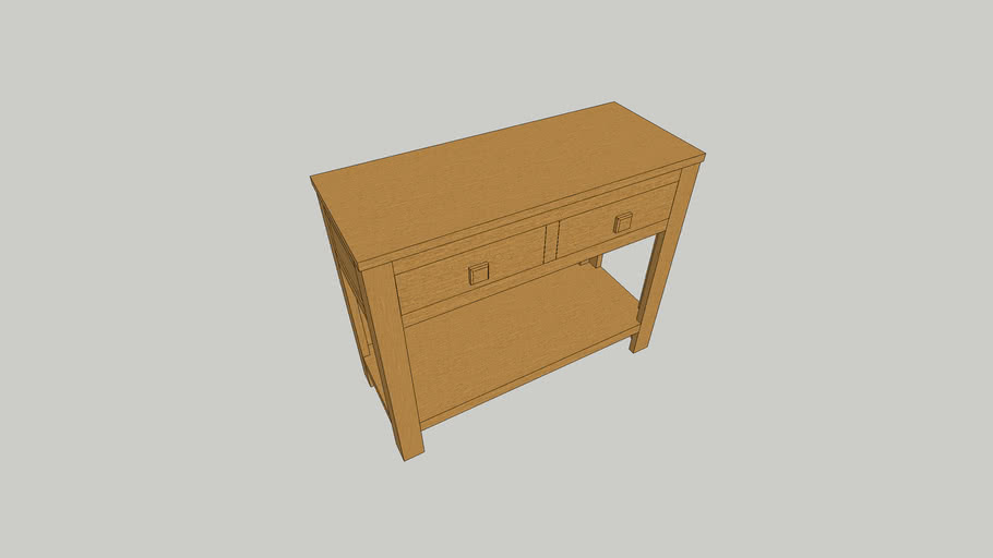 Oak Furniture Land Console Table 3d Warehouse