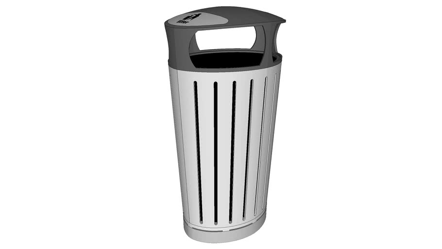 Forms+Surfaces Dispatch Litter & Recycling Receptacle, 36 gallon