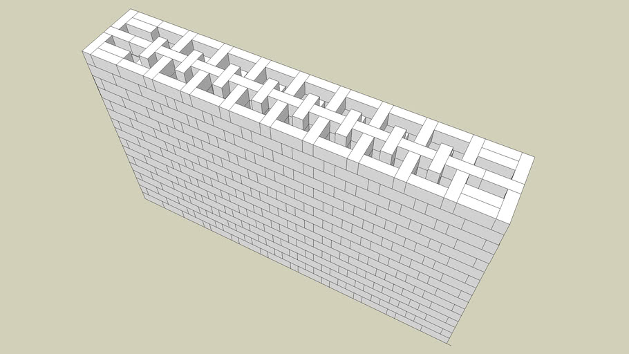 Double Rat Trap Bond Wall Segment 3D Warehouse
