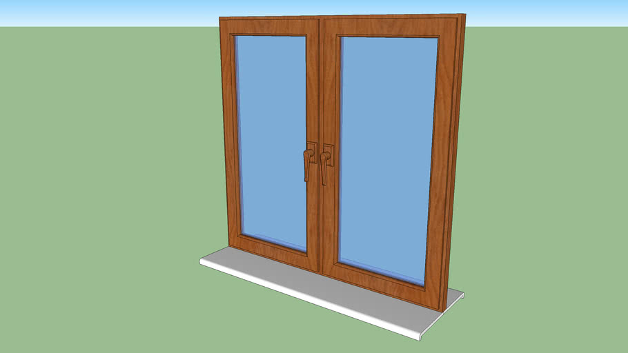 Wooden double window / Podwójne drewniane okno | 3D Warehouse