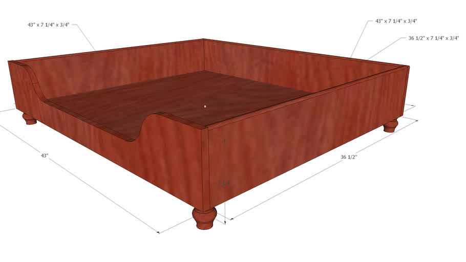 Raised Dog Bed 3d Warehouse - Diy Elevated Dog Bed Wood