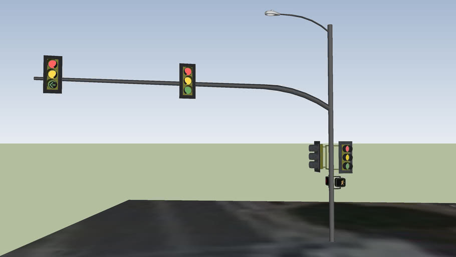 2 light intersection light with Left turn at Hollister Ave and Griggs ...