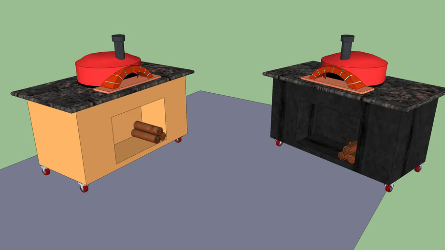 Portable Pizza Oven Cart 3D Warehouse