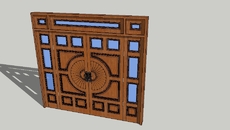cửa sổ gỗ Sketchup