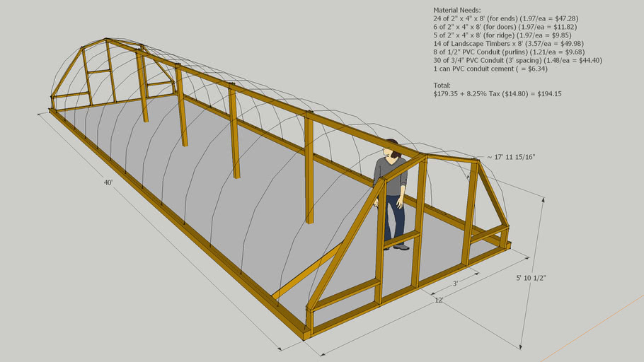 PVC Cold Frame Model 3D Warehouse