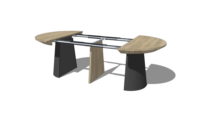 Expandable Round Dining Table 3d, Expandable Round Table