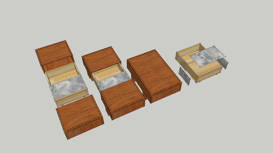 coffee table exploded 3D Warehouse