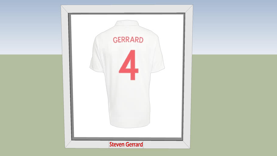 framed steven gerrard shirt