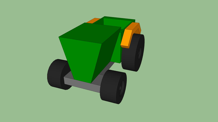 houten tractor 3D Warehouse