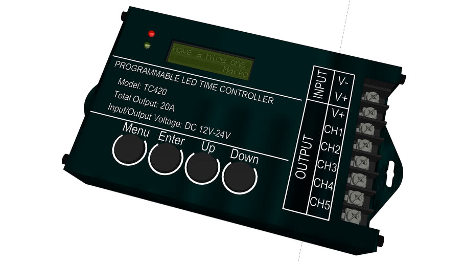 Programmable LED time controller TC420 3D Warehouse