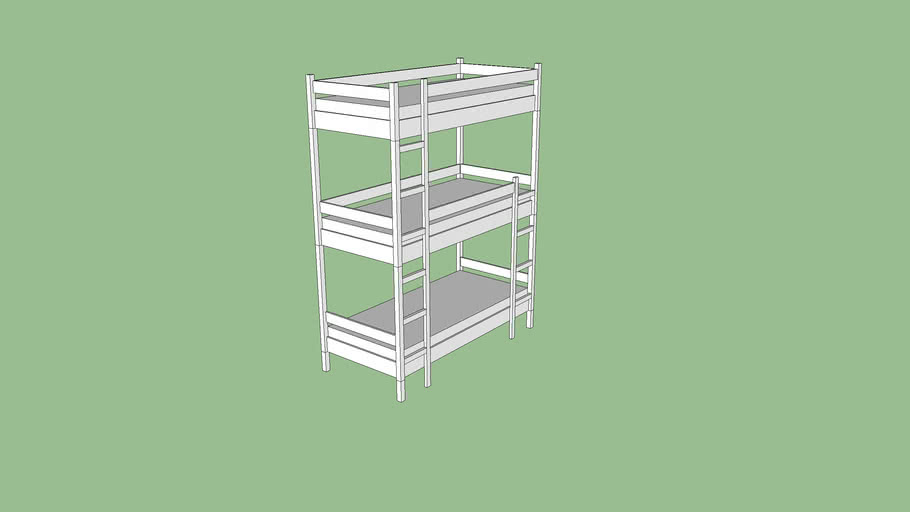 3 Level Bunk Bed 3d Warehouse, 3 Level Bunk Bed