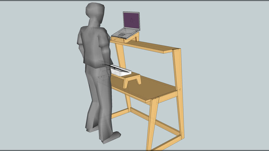 Ergonomic Sitting And Standing Desk 3d Warehouse