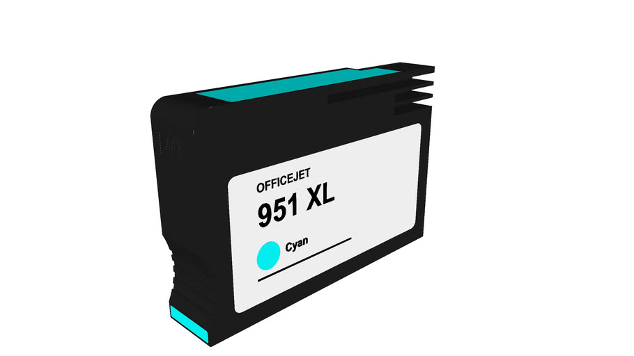 Cartouche Hp 951 Xl Cyan 3d Warehouse