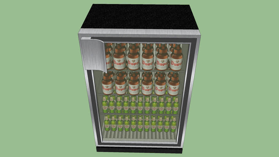 Cooler with beer. 3D Warehouse