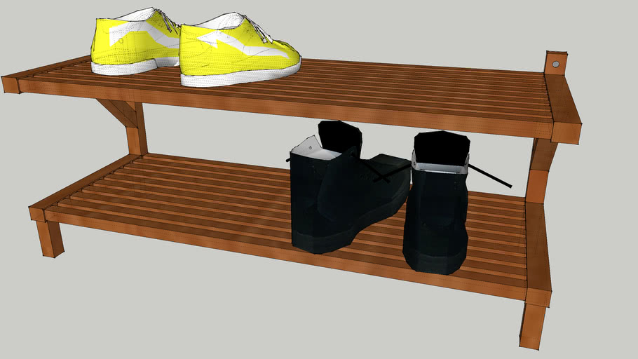 Irender Ready Shoe Rack with Shoes | 3D Warehouse
