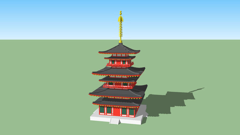 薬師寺 西塔 Yakushiji Temple West Tower 3d Warehouse