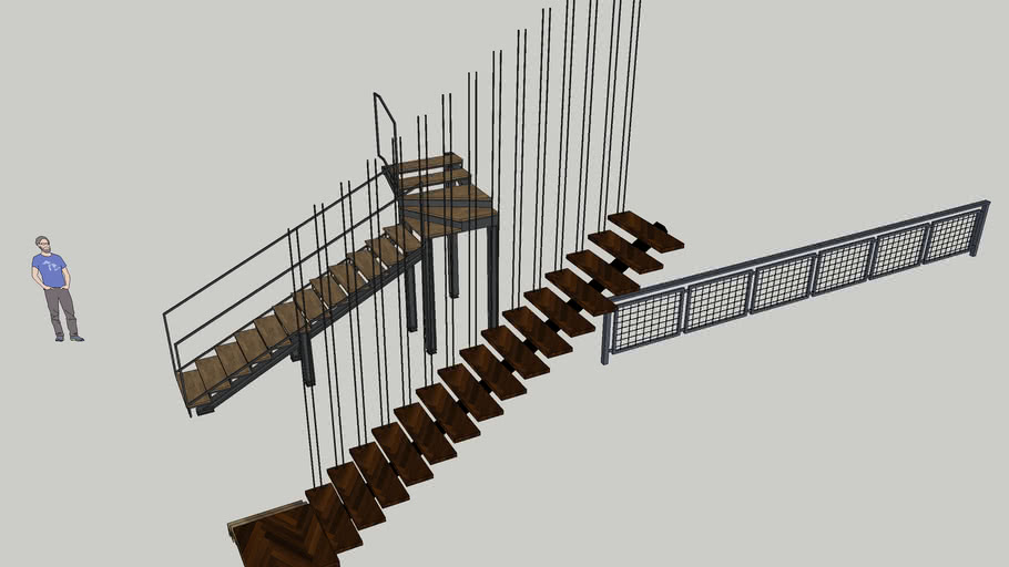 Stair Industrial Style 3d Warehouse