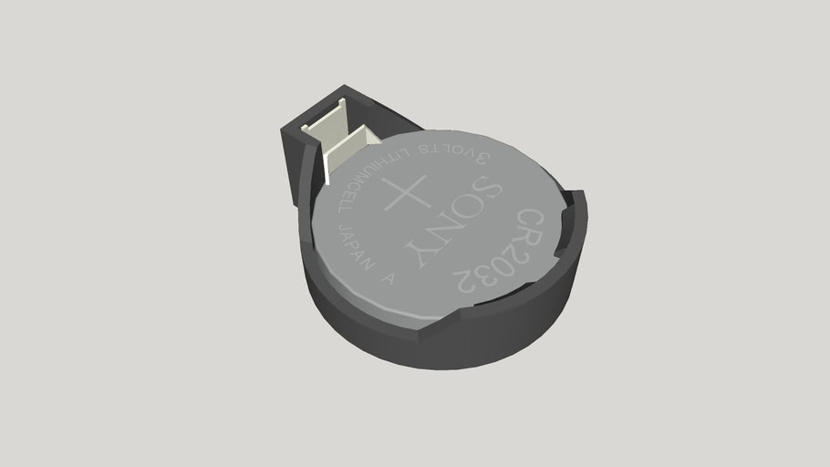Battery Holder CR2032 (Dynamic) verA 3D Warehouse