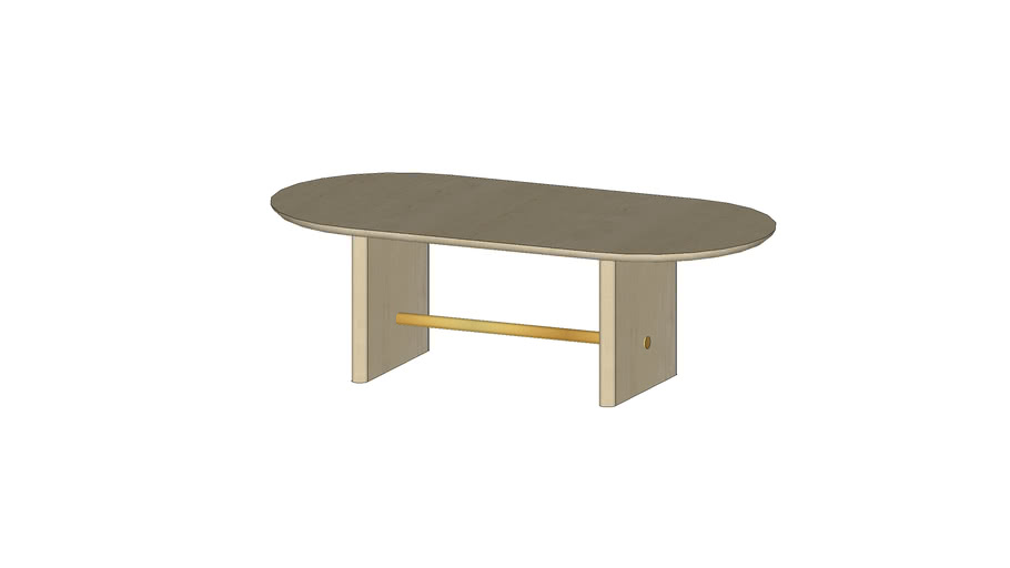 Crate and Barrel Oli Oval Dining Table 3D Warehouse
