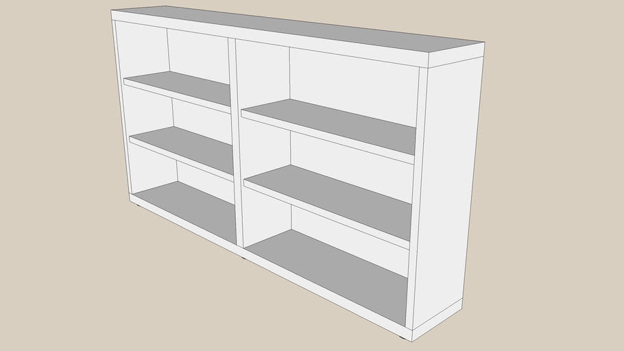 Besta Shelf 1xx64 White 3d Warehouse