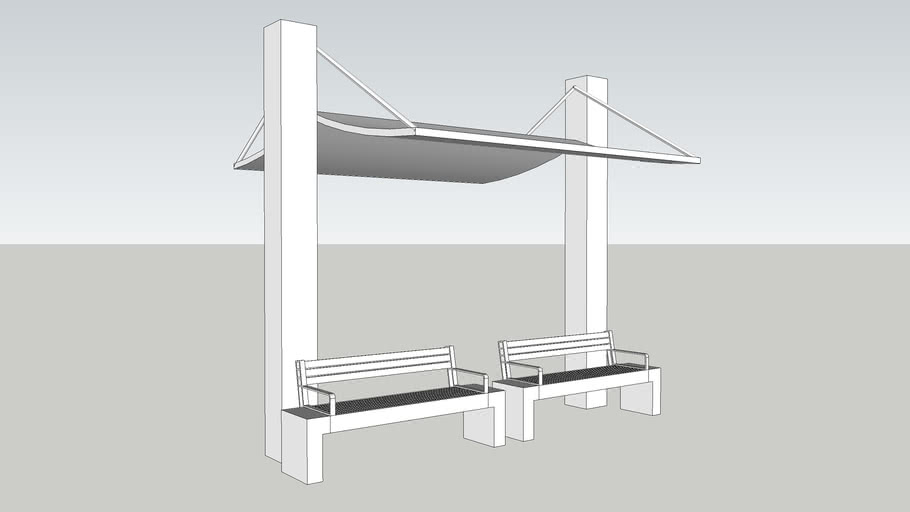 Canopy and benches 3D Warehouse
