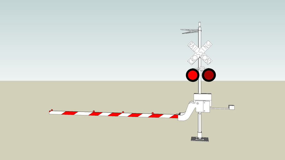 railroad crossing gate activated 3D Warehouse