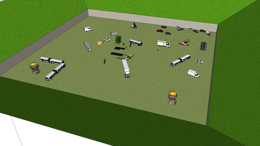 paintball stadium 3D Warehouse