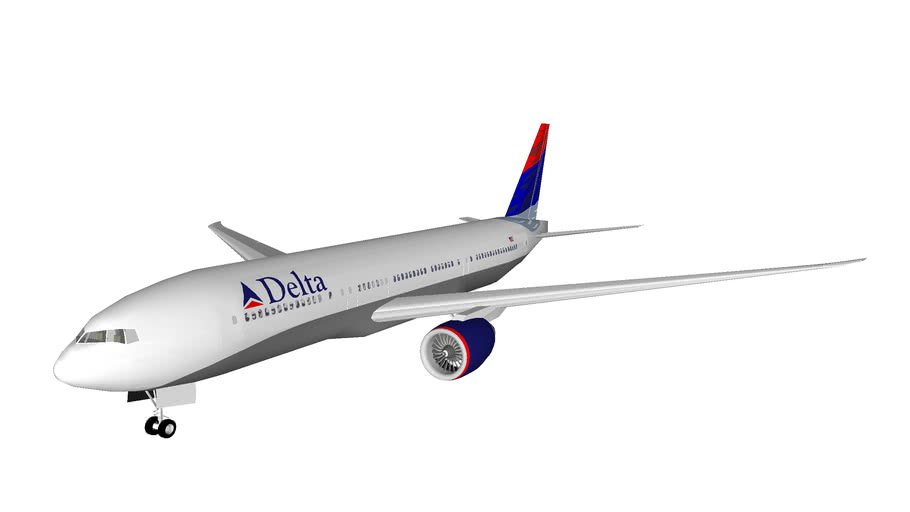 Delta Airlines Boeing 777-200LR | 3D Warehouse