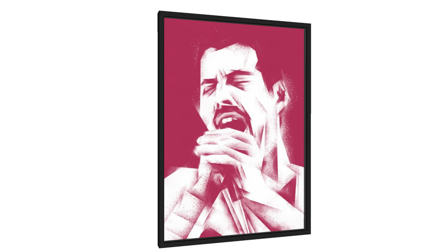 Quadro Freddie Mercury - Red - Galeria9, por Alô