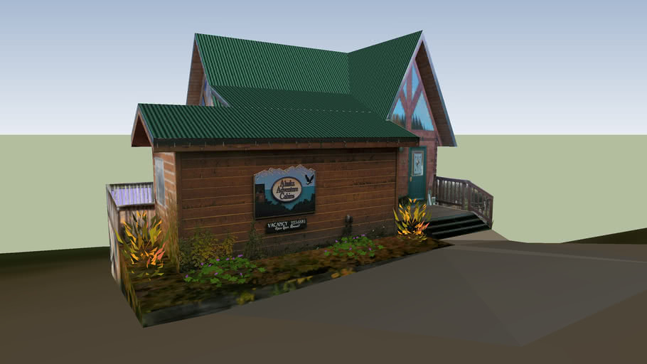 Alaska Adventure Cabins Dovetail Log Cabin 3d Warehouse