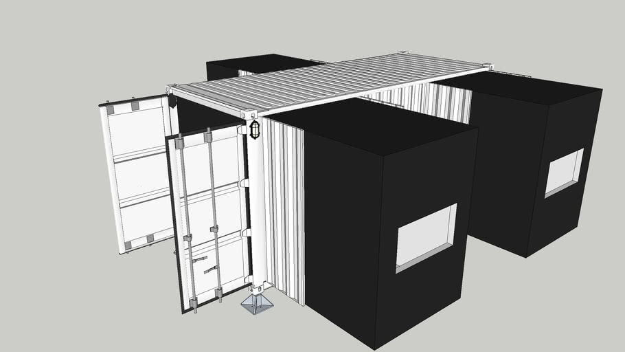LabZero drop off unit made of shipping container 3D Warehouse
