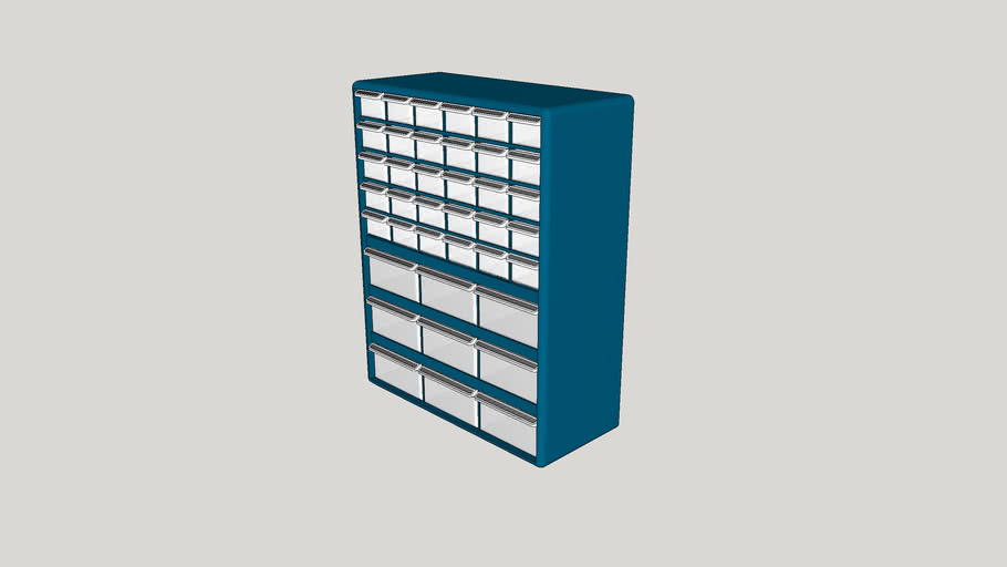 Stack On Dsb 39 39 Drawer Small Parts Storage Cabinet 3d Warehouse