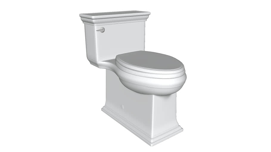 K 6428 Memoirs R Stately Comfort Height R Comfort Height R Skirted One Piece Compact Elongated 1 28 Gpf Toilet With Aquapiston R Flush Technology And Left Hand Trip Lever 3d Warehouse