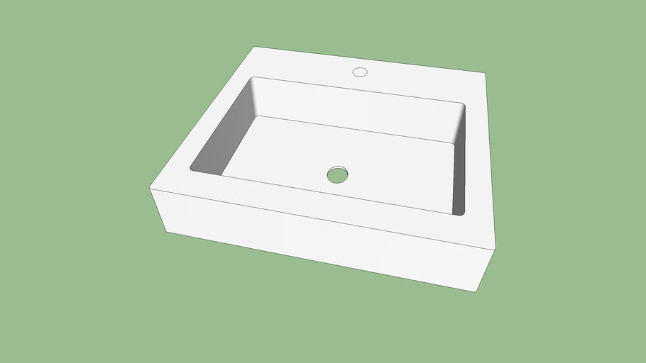 cuba de apoio retangular | 3D Warehouse