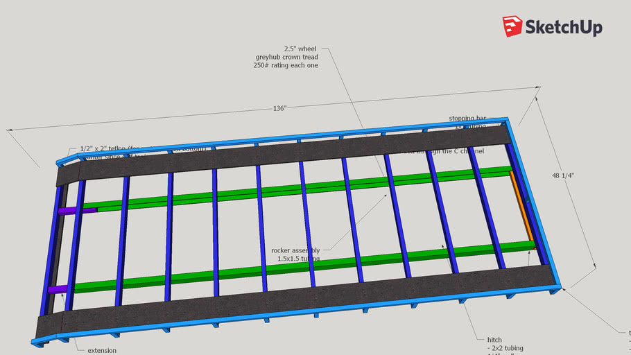 Cantilever Sled Deck 3D Warehouse